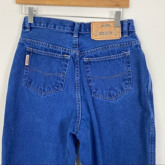 VINTAGE 80s GITANO Super High Waist Straight Tapered Leg Mom Jeans Hi Rise 28 - Picture 6 of 11